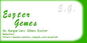 eszter gemes business card
